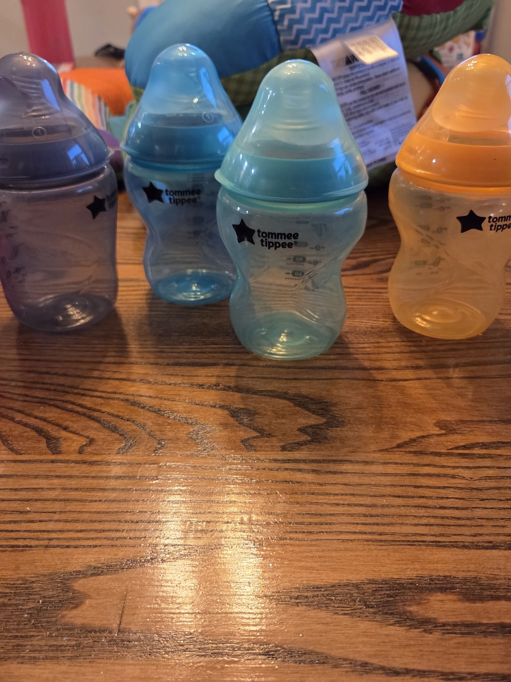Tommee Tippee Baby Bottle Set in Blue & Orange - Anti-Colic Feeding Bottles